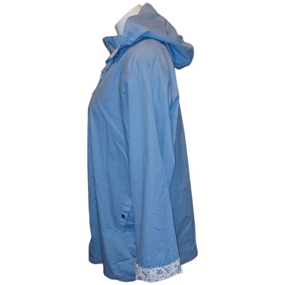 Roaman's Baby Blue Hooded Jacket Size Women Size 4X - Picture 4 of 9